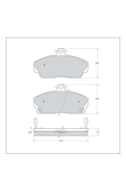 Tarox Bremsbeläge Vorderachse passend für Honda Civic, Honda Concerto, Land Rover Freelander & Rover Group 200, 25, 45, 800 & MG ZR, MG ZS