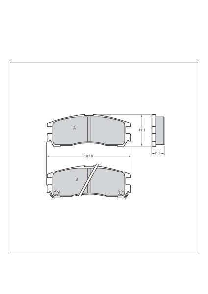 Tarox Bremsbeläge Hinterachse passend für Mitsubishi 3000GT, Mitsubishi Eclipse, Opel Frontera A/B, Vauxhall Frontera