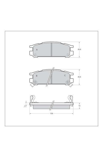 Tarox Bremsbeläge Hinterachse passend für Subaru Impreza, Subaru Legacy, Subaru Outback