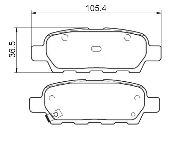 Tarox Bremsbeläge Hinterachse passend für Infiniti FX, Infiniti M, Infiniti Q50, Infiniti Q60 & Nissan Murano