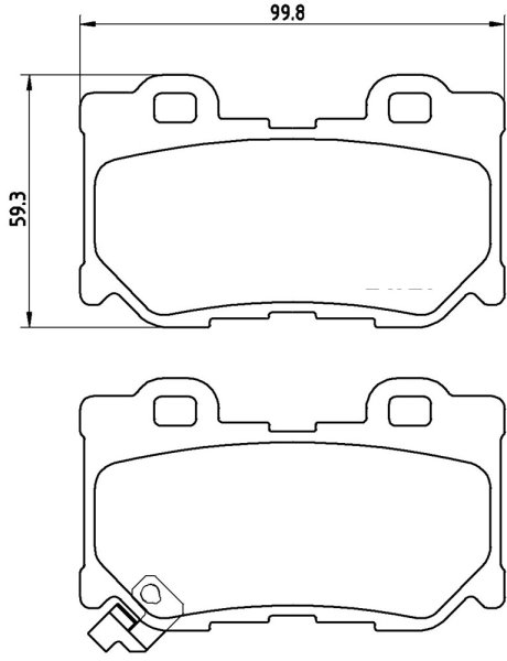 Tarox Bremsbeläge Hinterachse passend für Infiniti FX, Infiniti Q50, Infiniti Q60, Infiniti Q70 & Nissan 370 Z