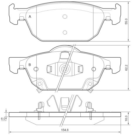 Tarox Bremsbeläge Vorderachse passend für Honda Accord & Honda Civic
