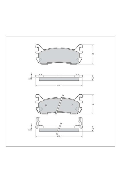 Tarox Bremsbeläge Hinterachse passend für Mazda 323, Mazda 323F, Mazda MX5 Mk1/2