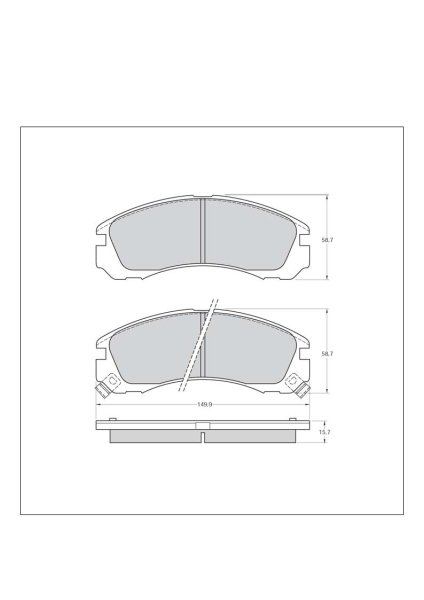 Tarox Bremsbeläge Vorderachse passend für Citroen BX, C Crosser & Mitsubishi 3000GT, Eclipse, FTO, Lancer, Outlander, Shogun (Pajero) & Peugeot 4007