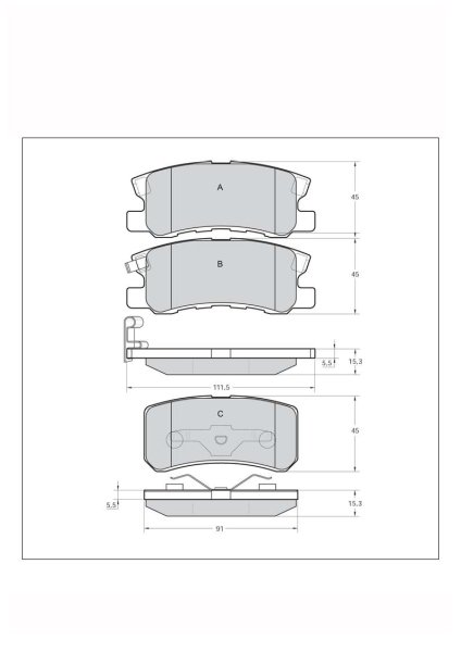 Tarox Bremsbeläge Hinterachse passend für Citroen C Crosser, Dodge Caliber & Mitsubishi Lancer, Outlander, Shogun (Pajero)