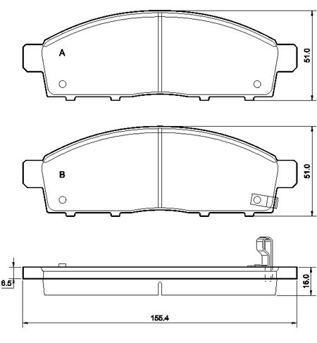 Tarox Bremsbeläge Vorderachse passend für Mitsubishi L200 Pick-Up 2.5 DI-D