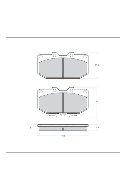 Tarox Bremsbeläge Vorderachse passend für Nissan 200 SX, Nissan 300 ZX, Scion FR-S, Subaru Impreza, Subaru Legacy III, Subaru Outback, Toyota Land Cruiser Colorado & Toyota Yaris Mk3