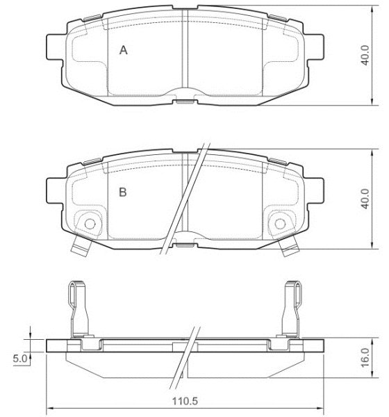 Tarox Bremsbeläge Hinterachse passend für Subaru BRZ, Subaru Forester & Toyota GR86, Toyota GT 86