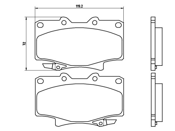 Tarox Bremsbeläge Vorderachse passend für Toyota 4-Runner & Toyota Land Cruiser