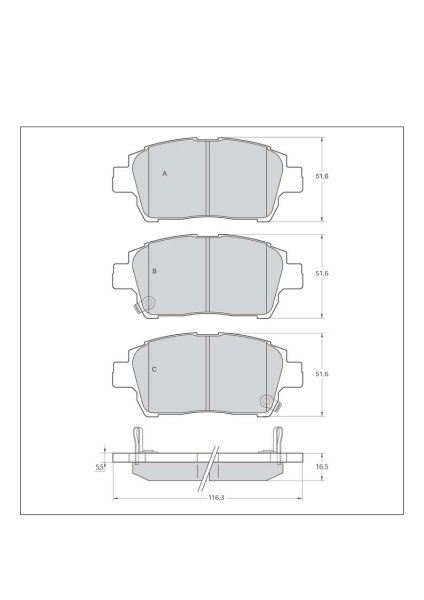 Tarox Bremsbeläge Vorderachse passend für Toyota Celica, Toyota MR2, Toyota Prius, Toyota Yaris Verso