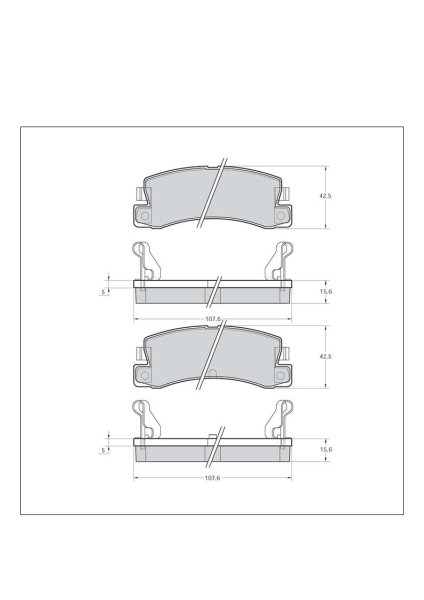 Tarox Bremsbeläge Hinterachse passend für Toyota Camry, Toyota Carina, Toyota Celica, Toyota Corolla