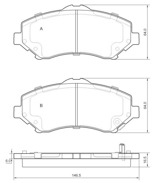 Tarox Bremsbeläge Vorderachse passend für Chrysler Grand Voyager, Dodge Nitro, Fiat Freemont, Jeep Cherokee, Jeep Wrangler