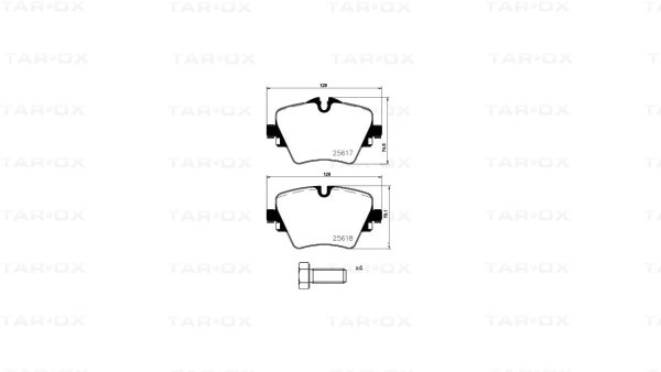 Tarox Bremsbeläge Vorderachse passend für BMW 1er (F40), 2er (F45/F44/F46), 3er (G20-G21), 5er (G30/G31), X1 (F48), X2 (F39), X3 (G01), X4 (G02), Z4 Roadster (G29) & Mini Countryman F60, Toyota Supra