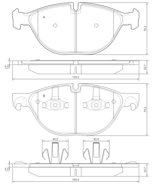 Tarox Bremsbeläge Vorderachse passend für BMW X5 (E70) & BMW X6 (E71)