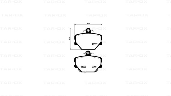 Tarox Bremsbeläge Vorderachse passend für Smart City Coupe, Smart Fortwo, Smart Roadster/Coupe