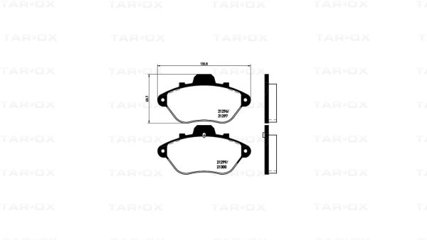 Tarox Bremsbeläge Hinterachse passend für Citroen Xantia (X1/X2) & Citroen XM (Y3/Y4)