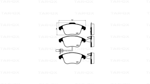 Tarox Bremsbeläge Vorderachse passend für Audi A4 (quattro)(B8), Audi A4 Allroad (8W5), Audi A5 (quattro)(F53), Audi A5 Sportback (F5A)