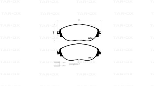 Tarox Bremsbeläge Vorderachse passend für Audi, Cupra, Seat, Skoda & VW