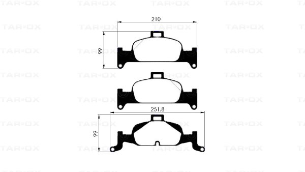 Tarox Bremsbeläge Vorderachse passend für Audi A4 (quattro)(B9), Audi A4 Allroad (8W5), Audi A5 (quattro)(F53), Audi A5 Sportback (F5A), Audi Q5 (FY)